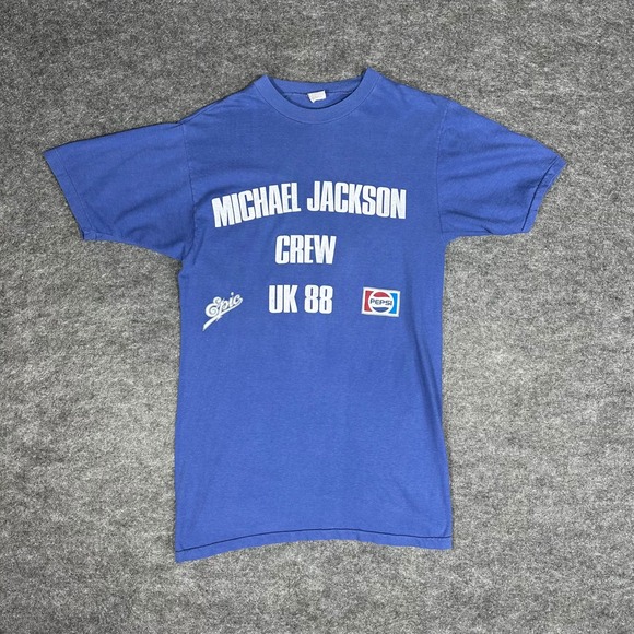 ULTRA RARE Michael Jackson Crew Pepsi Epic Tour T Shirt Mens XL Vintage 1988 - Picture 2 of 16